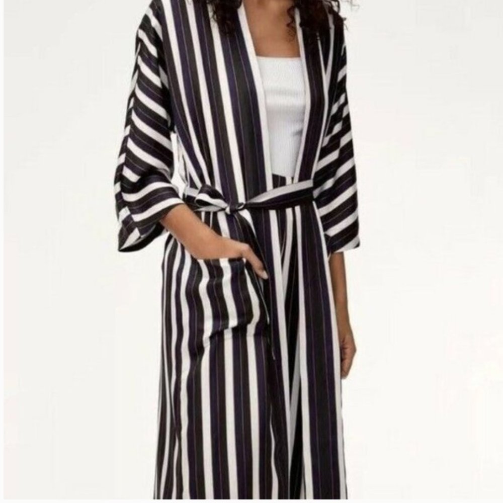 Aritzia Wilfred Striped Durante Kimono Jacket MEDIUM